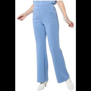 WynneLayers Women's Smooth Operator Flared Leg Pant Chambray - Regular